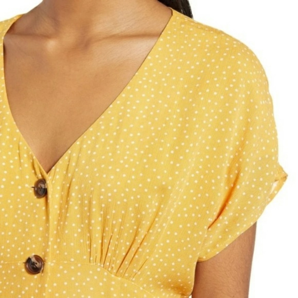 Nordstrom Bp yellow polkadot dress - Picture 5 of 8